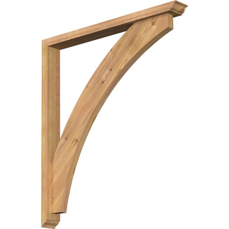 Ekena Millwork Thorton Traditional Smooth Bracket w/ Offset Brace, Western Red Cedar, 3 1/2"W x 32"D x 36"H BKT0402X32X36THR01SWR